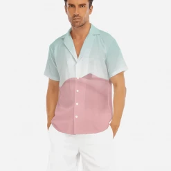 Harlow & LLoyd Shirts California Sand Dunes V-Neck Short Sleeve Shirt