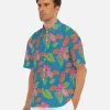 Harlow & LLoyd Tropical Flower Power Blue Short Sleeve Shirt Shirts 2 Harlow & LLoyd Tropical Flower Power Blue Short Sleeve Shirt Shirts