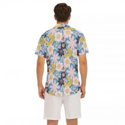 Harlow & Lloyd Blue Frisky Floral V-Neck Short Sleeve Shirt Shirts 14 Harlow & Lloyd Blue Frisky Floral V-Neck Short Sleeve Shirt Shirts