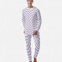 Harlow & Lloyd Purple Check Men's PJ Set