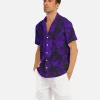 Harlow & Lloyd Shirts Midnight Purple Flower V-Neck Short Sleeve Shirt 2 Harlow & Lloyd Shirts Midnight Purple Flower V-Neck Short Sleeve Shirt
