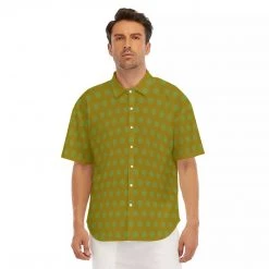 Harlow & LLoyd Olive & Wasabi Polkadot Drop Shoulder Short Sleeve Shirt Shirts