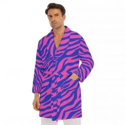 Harlow & Lloyd Sleepwear / Loungewear Electric Zebra Men's Short Robe