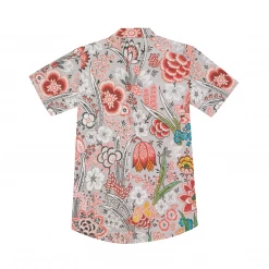 Harlow & Lloyd Blood Orange Floral V-neck Short Sleeve Shirt 15 Harlow & Lloyd Blood Orange Floral V-neck Short Sleeve Shirt