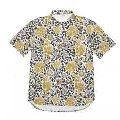 Harlow & LLoyd Shirts Chrysanthemum Drop Shoulder Short Sleeve Shirt