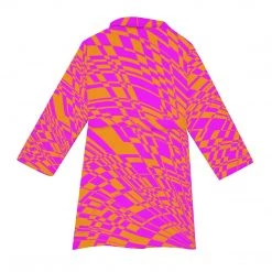 Harlow & Lloyd Fuchsia & Orange Men's Short Robe 16 Harlow & Lloyd Fuchsia & Orange Men's Short Robe