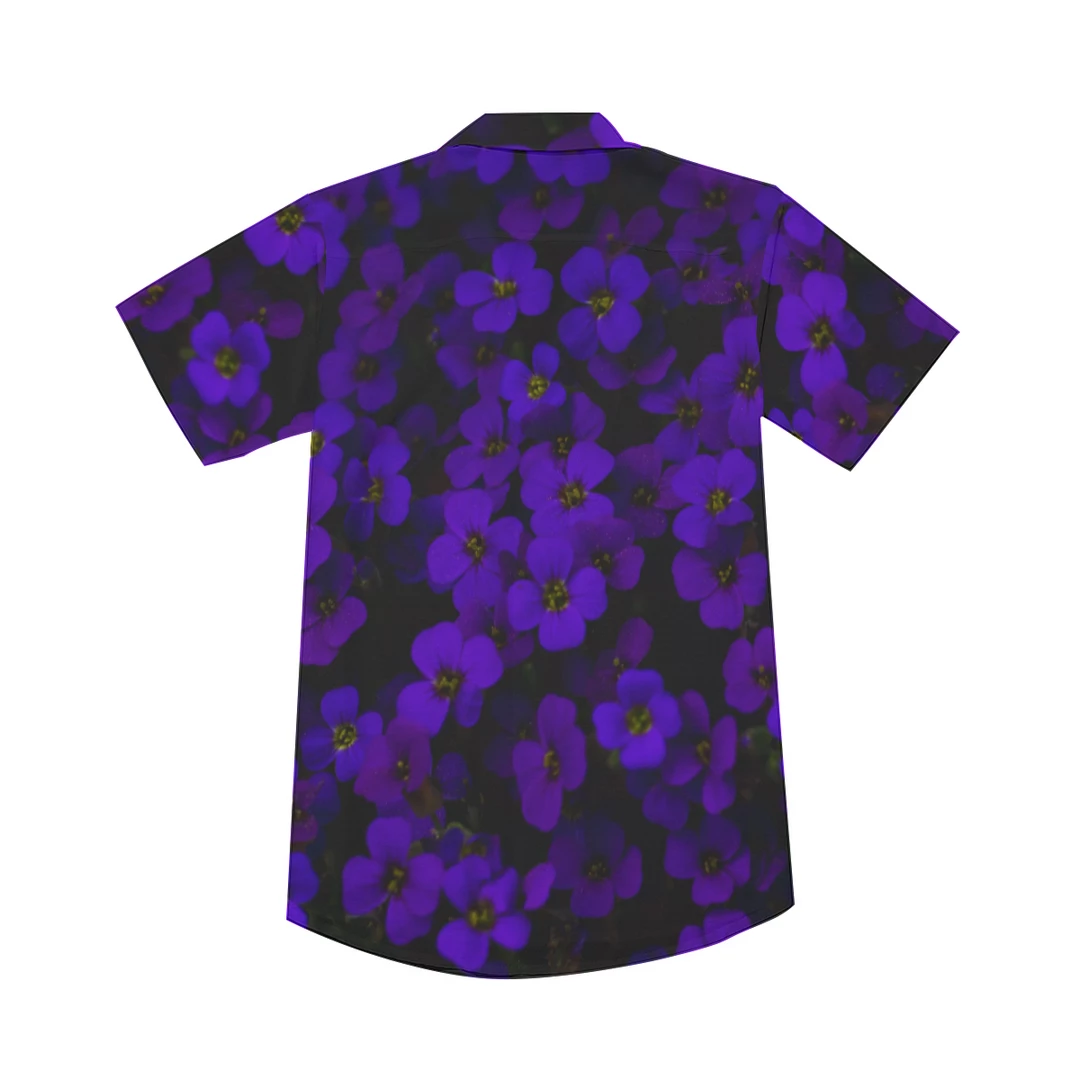 Harlow & Lloyd Shirts Midnight Purple Flower V-Neck Short Sleeve Shirt 8 Harlow & Lloyd Shirts Midnight Purple Flower V-Neck Short Sleeve Shirt