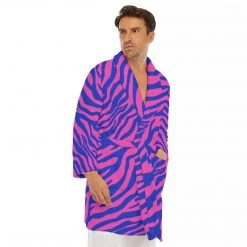 Harlow & Lloyd Sleepwear / Loungewear Electric Zebra Men's Short Robe