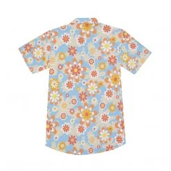 Harlow & Lloyd Shirts Blue Blooming Mod Floral V-Neck Short Sleeve Shirt 16 Harlow & Lloyd Shirts Blue Blooming Mod Floral V-Neck Short Sleeve Shirt