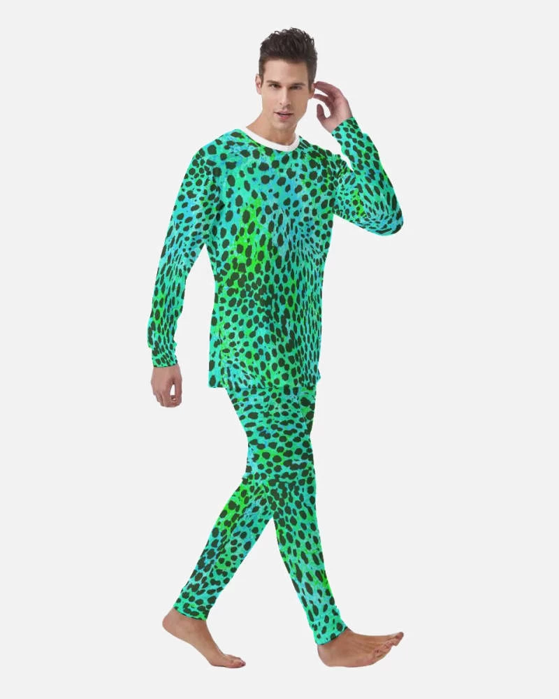 Harlow & LLoyd Neon Green Leopard Men's PJ Set 3 Harlow & LLoyd Neon Green Leopard Men's PJ Set