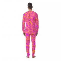 Harlow & Lloyd Sleepwear / Loungewear Fuchsia & Orange Warp Men's PJ Set