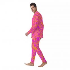 Harlow & Lloyd Sleepwear / Loungewear Fuchsia & Orange Warp Men's PJ Set