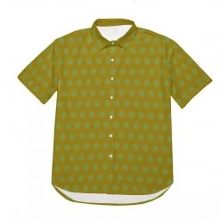 Harlow & LLoyd Olive & Wasabi Polkadot Drop Shoulder Short Sleeve Shirt Shirts