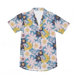 Harlow & Lloyd Blue Frisky Floral V-Neck Short Sleeve Shirt Shirts 15 Harlow & Lloyd Blue Frisky Floral V-Neck Short Sleeve Shirt Shirts