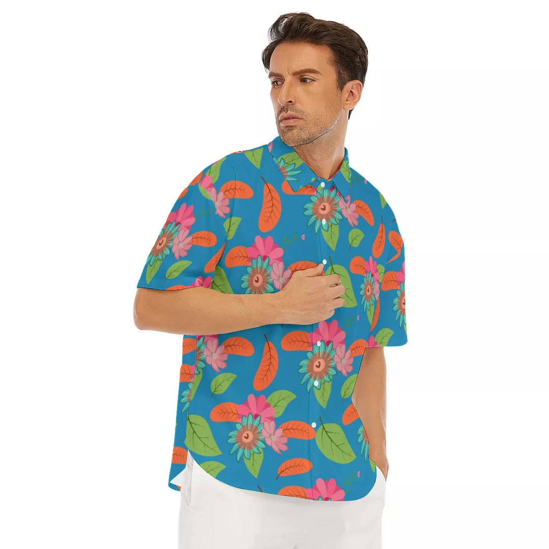 Harlow & LLoyd Tropical Flower Power Blue Short Sleeve Shirt Shirts 5 Harlow & LLoyd Tropical Flower Power Blue Short Sleeve Shirt Shirts