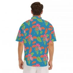 Harlow & LLoyd Tropical Flower Power Blue Short Sleeve Shirt Shirts 14 Harlow & LLoyd Tropical Flower Power Blue Short Sleeve Shirt Shirts