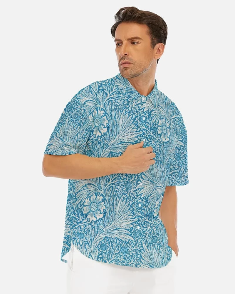 Harlow & Lloyd Victorian Blue Floral Short Sleeve Shirt Shirts 3 Harlow & Lloyd Victorian Blue Floral Short Sleeve Shirt Shirts