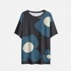 Harlow & Lloyd Abstract Flowers Drop Shoulder T-Shirt T Shirts & Tanks