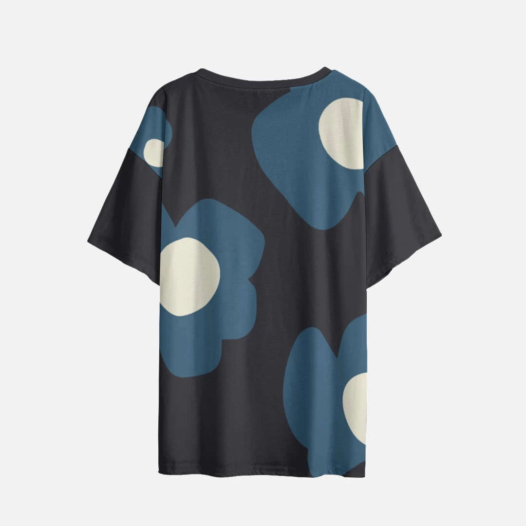 Harlow & Lloyd Abstract Flowers Drop Shoulder T-Shirt T Shirts & Tanks 4 Harlow & Lloyd Abstract Flowers Drop Shoulder T-Shirt T Shirts & Tanks