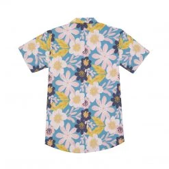 Harlow & Lloyd Blue Frisky Floral V-Neck Short Sleeve Shirt Shirts 16 Harlow & Lloyd Blue Frisky Floral V-Neck Short Sleeve Shirt Shirts