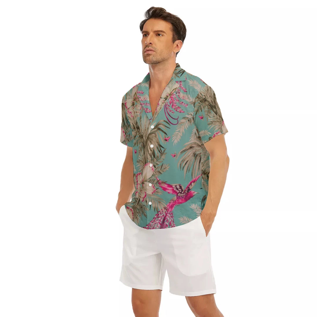 Harlow & Lloyd Shirts Vintage Bird & Tropical Palm V-Neck Short Sleeve Shirt 4 Harlow & Lloyd Shirts Vintage Bird & Tropical Palm V-Neck Short Sleeve Shirt
