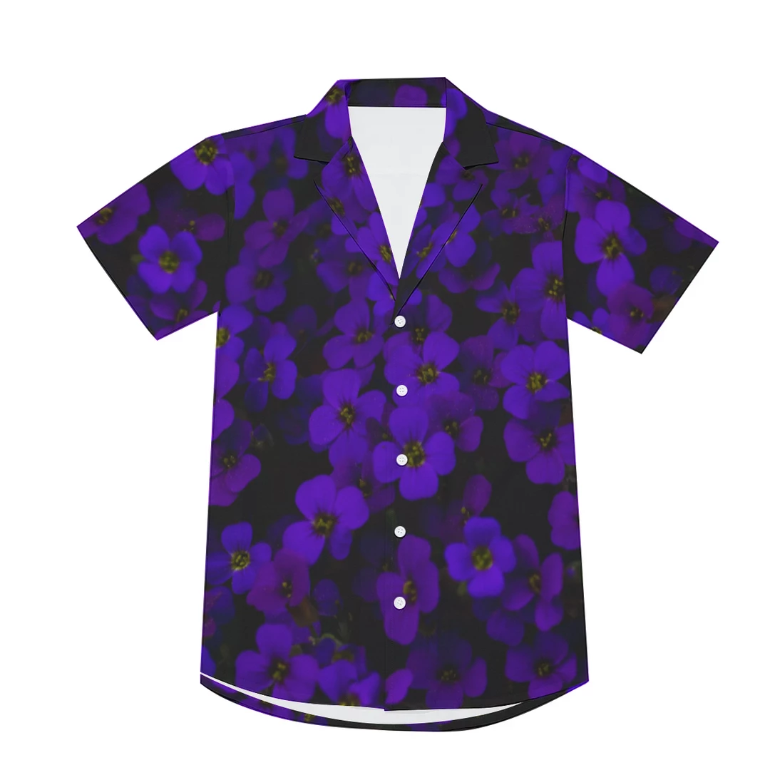 Harlow & Lloyd Shirts Midnight Purple Flower V-Neck Short Sleeve Shirt 7 Harlow & Lloyd Shirts Midnight Purple Flower V-Neck Short Sleeve Shirt