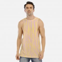 Harlow & LLoyd Dust Storm Zebra Long Tank Top T Shirts & Tanks