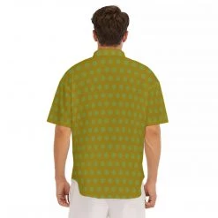 Harlow & LLoyd Olive & Wasabi Polkadot Drop Shoulder Short Sleeve Shirt Shirts