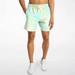 Subliminator Blue Lemon Tie Dye Fleece Shorts