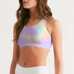 Harlow & Lloyd Lilac Mint Tie Dye Women's Seamless Sports Bra 7 Harlow & Lloyd Lilac Mint Tie Dye Women's Seamless Sports Bra