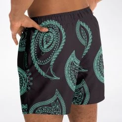 Subliminator Mint Paisley Swim Shorts Men