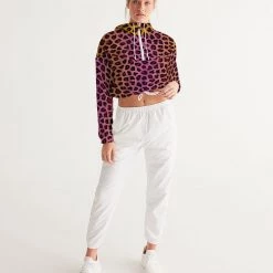 Harlow & Lloyd Jackets Vivid Cheetah Women's Cropped Windbreaker