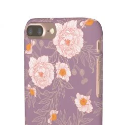 Printify Orange Peonies Floral Rose Phone Case