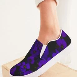 Harlow & Lloyd Midnight Purple Floral Women's Slip-On Canvas Shoe