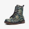 Harlow & Lloyd Shoes Indian Paisley Green Lace Up Boots