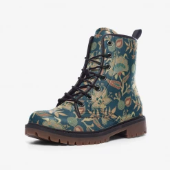 Harlow & Lloyd Shoes Indian Paisley Green Lace Up Boots