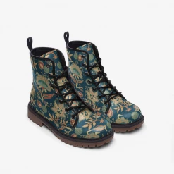 Harlow & Lloyd Shoes Indian Paisley Green Lace Up Boots