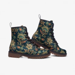 Harlow & Lloyd Shoes Indian Paisley Green Lace Up Boots
