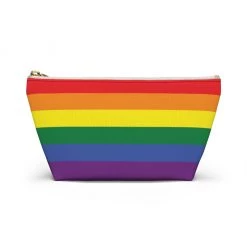 Printify Accessories Personalized Rainbow Accessory Pouch W T-bottom