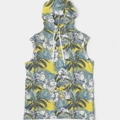 Harlow & Lloyd Hoodies Yellow Tropics Men's Premium Heavyweight Sleeveless Hoodie
