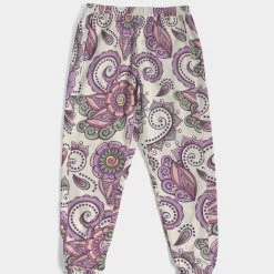 Harlow & Lloyd Purple Cream Paisley Men's Lightweight Track Pants