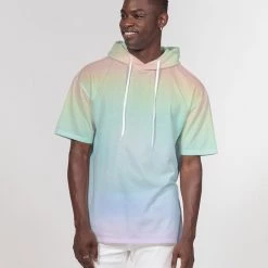 Harlow & Lloyd Soft Rainbow Premium Heavyweight Short Sleeve Hoodie