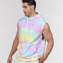 Harlow & Lloyd Hoodies Pastel Smash Tie Dye Men's Premium Heavyweight Sleeveless Hoodie