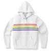 Subliminator Rainbow Thin Stripes Unisex Hoodie