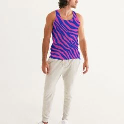 Harlow & Lloyd Electric Zebra Men's Tank T Shirts & Tanks