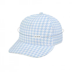 Harlow & Lloyd Accessories Baby Blue Large Houndstooth Cap