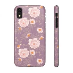 Printify Orange Peonies Floral Rose Phone Case