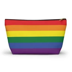 Printify Accessories Personalized Rainbow Accessory Pouch W T-bottom