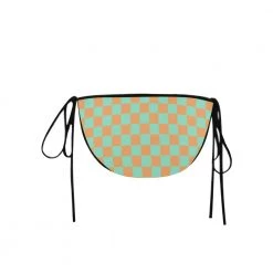 Harlow & LLoyd Women Green & Orange Check Bikini Bottom