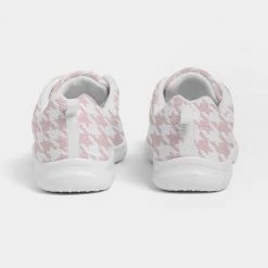 Harlow & Lloyd Pale Pink Large Houndstooth Women's Athletic Shoe Shoes